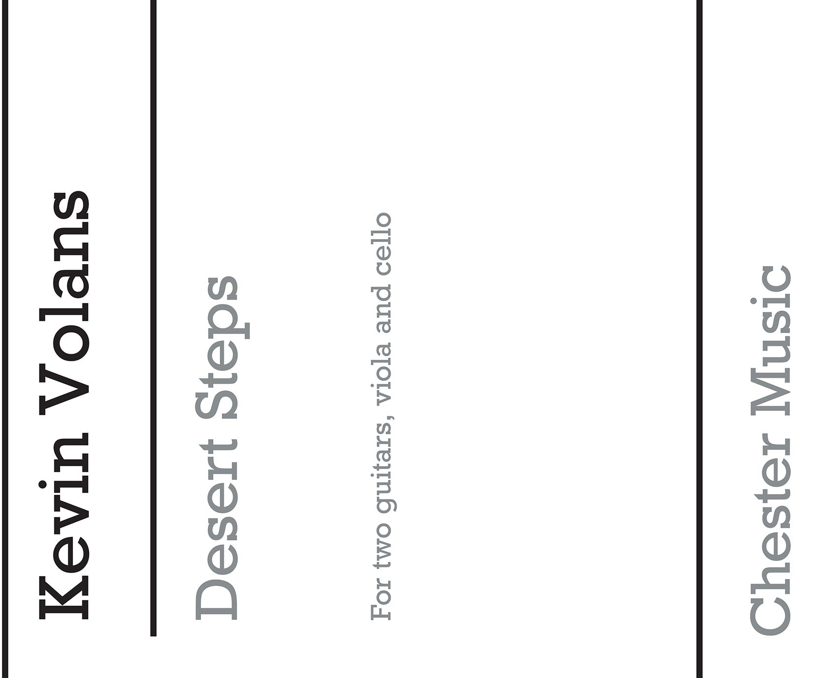 Desert Steps de Kevin Volans, Partition pour guitare [Duet] et Alto et Violoncelle