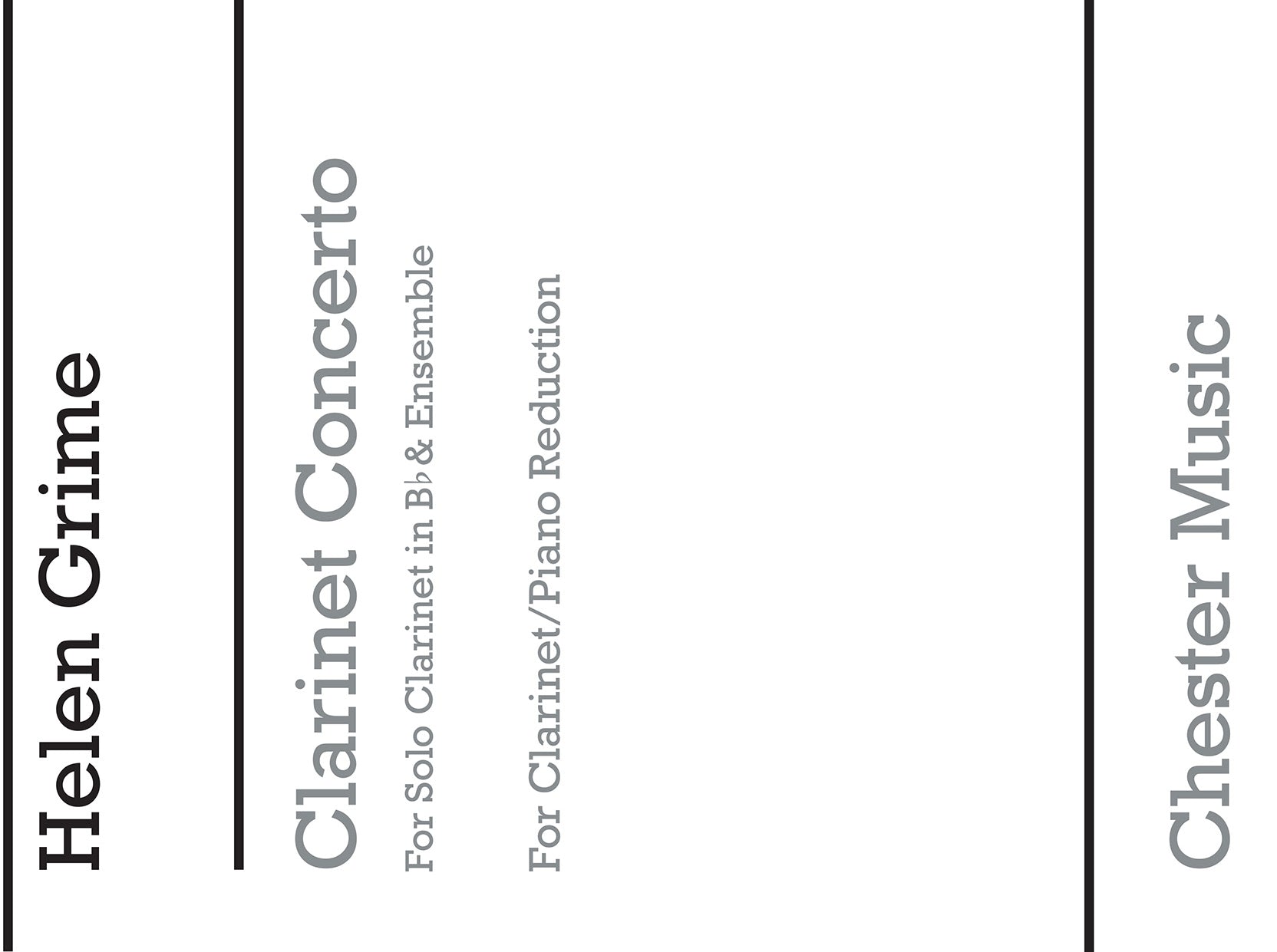 Clarinet Concerto (Clarinet/Piano) de Helen Grime, Livre pour clarinette et Piano