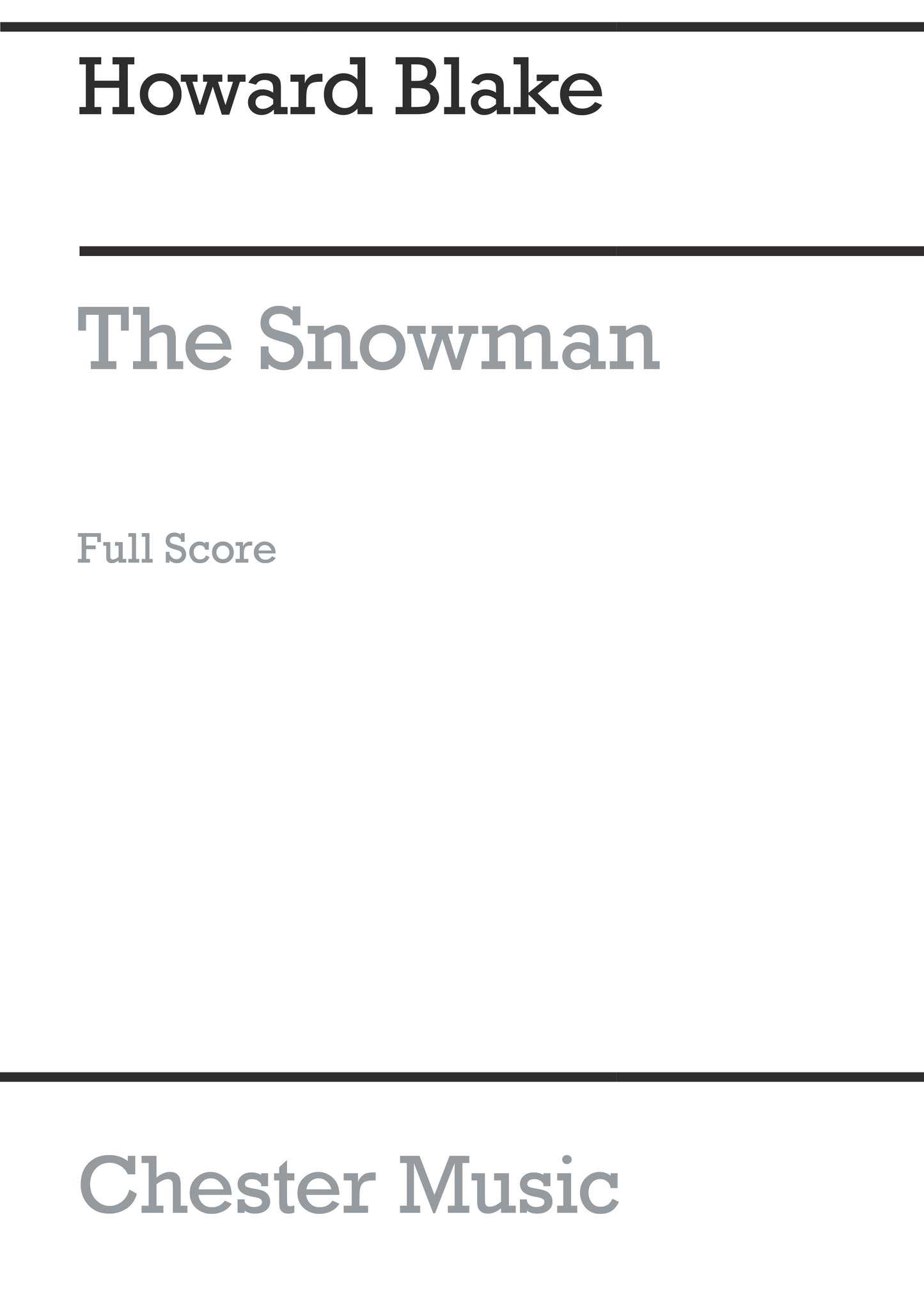 The Snowman - Schools Version de Howard Blake, Partition pour orchestre