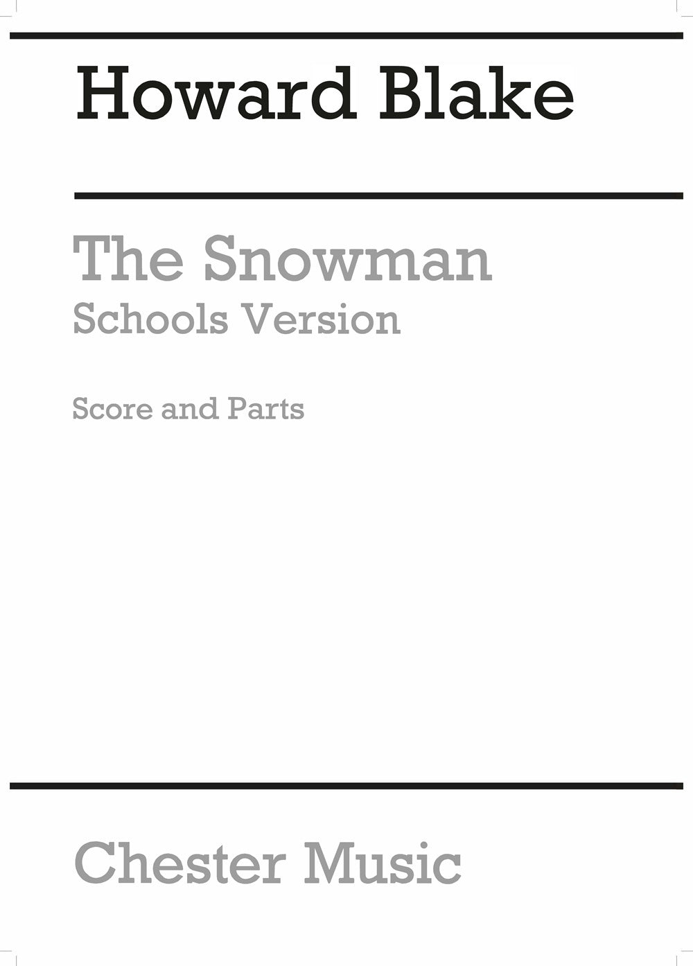 The Snowman - Schools Version de Howard Blake, Partition + parties pour orchestre