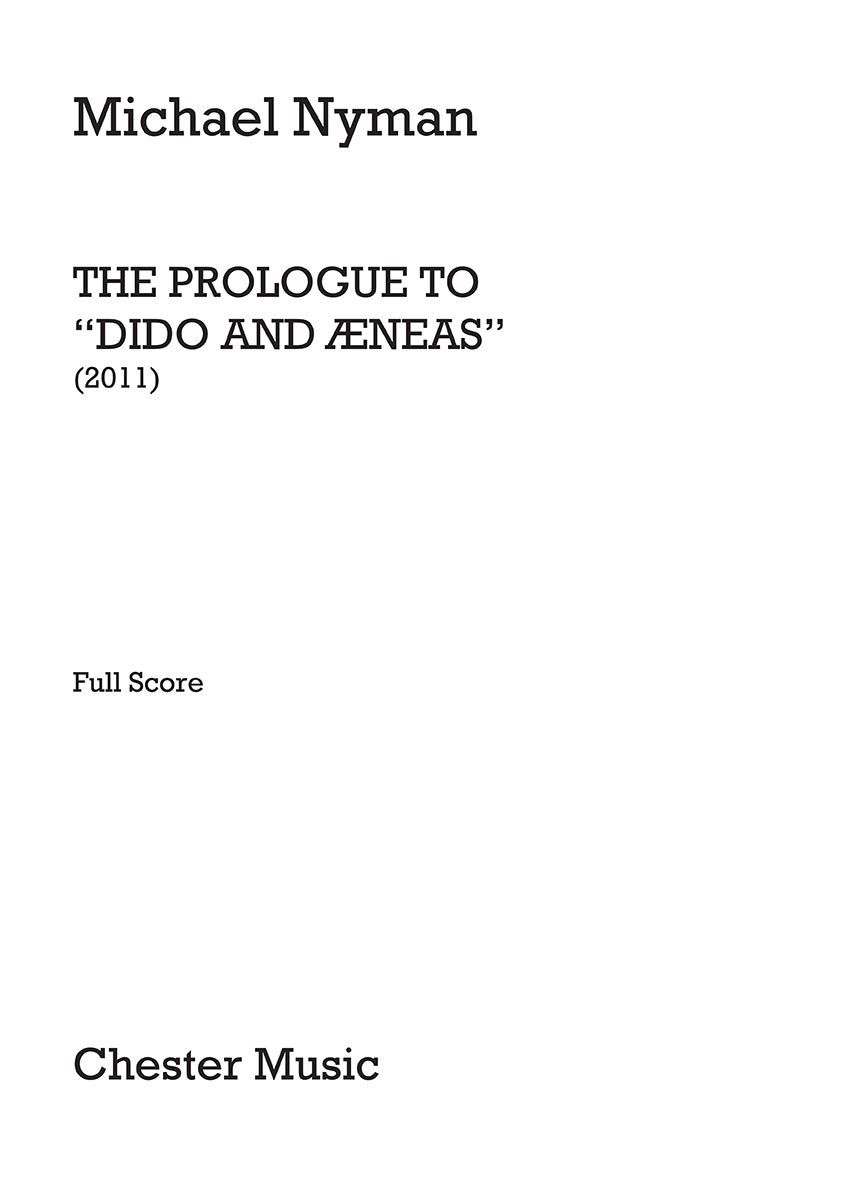 The Prologue to Dido and Aeneas de Michael Nyman, Partition pour orchestre