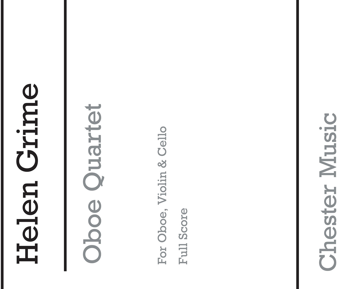 Oboe Quartet de Helen Grime, Livre pour hautbois et Violon et Alto et Violoncelle