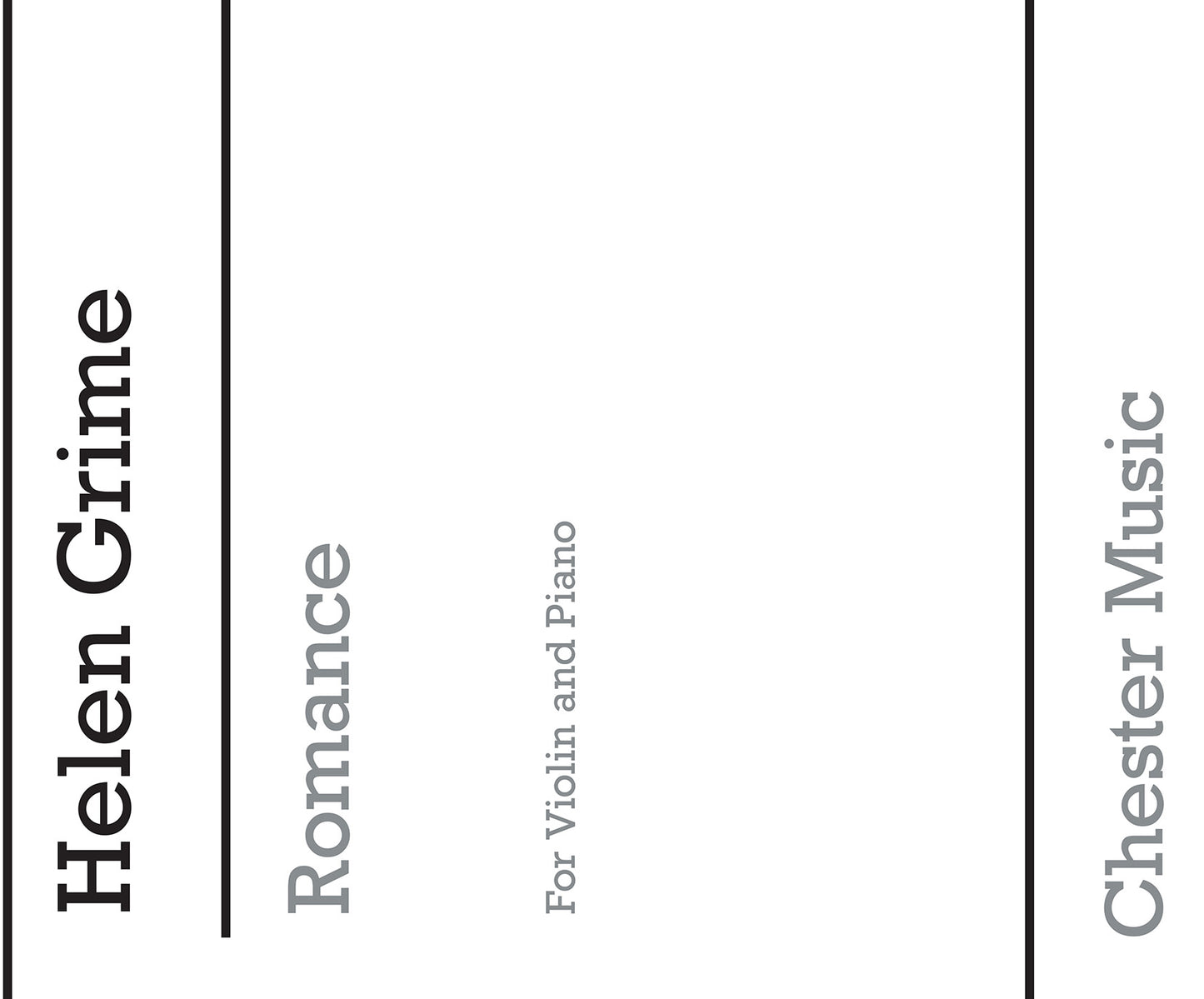Romance for Violin and Piano de Helen Grime, Livre pour violon et Piano