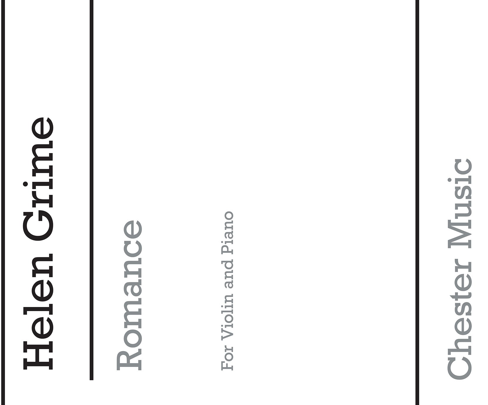 Romance for Violin and Piano de Helen Grime, Livre pour violon et Piano
