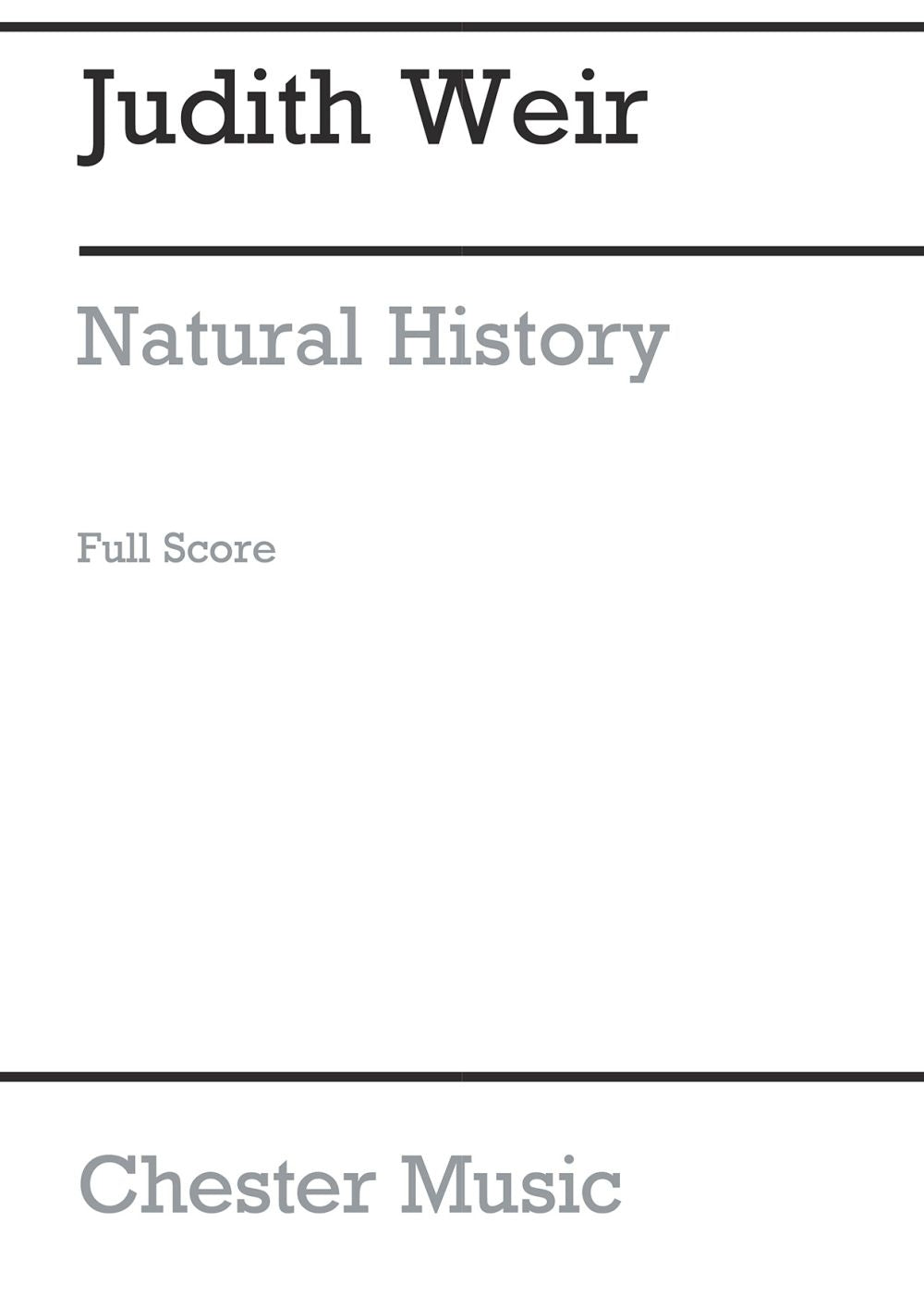 Natural History de Judith Weir, Livre pour orchestre et Voix de soprano