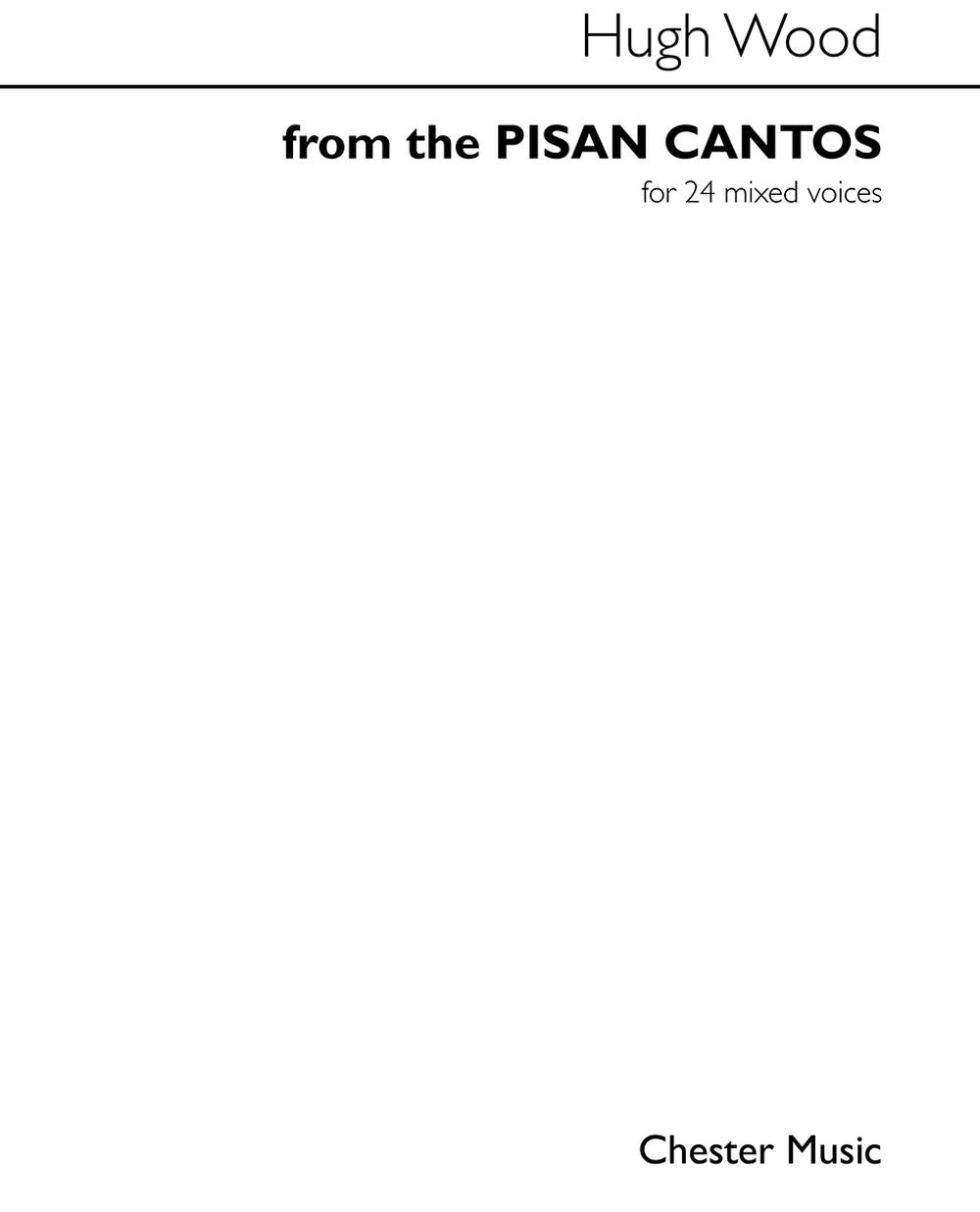 From The Pisan Cantos de Hugh Wood, Partition chorale pour sATB
