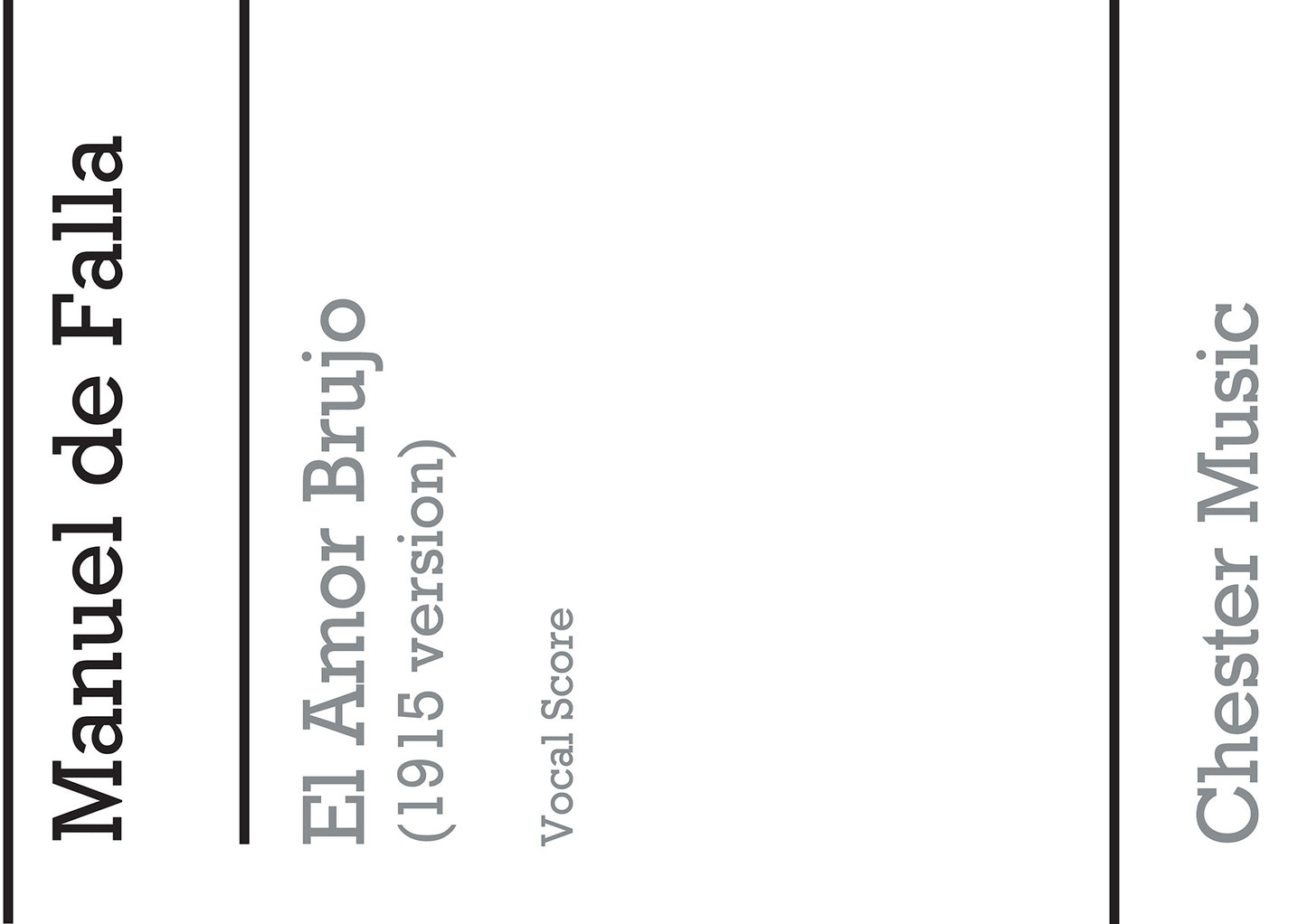 El Amor Brujo (1915 Version) - Vocal Score de Manuel de Falla, Partition pour voix et Piano