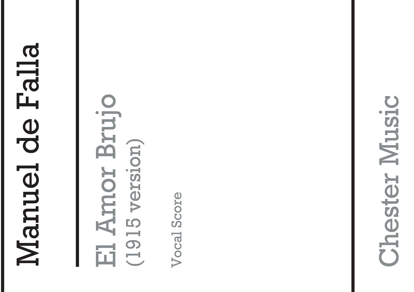 El Amor Brujo (1915 Version) - Vocal Score de Manuel de Falla, Partition pour voix et Piano