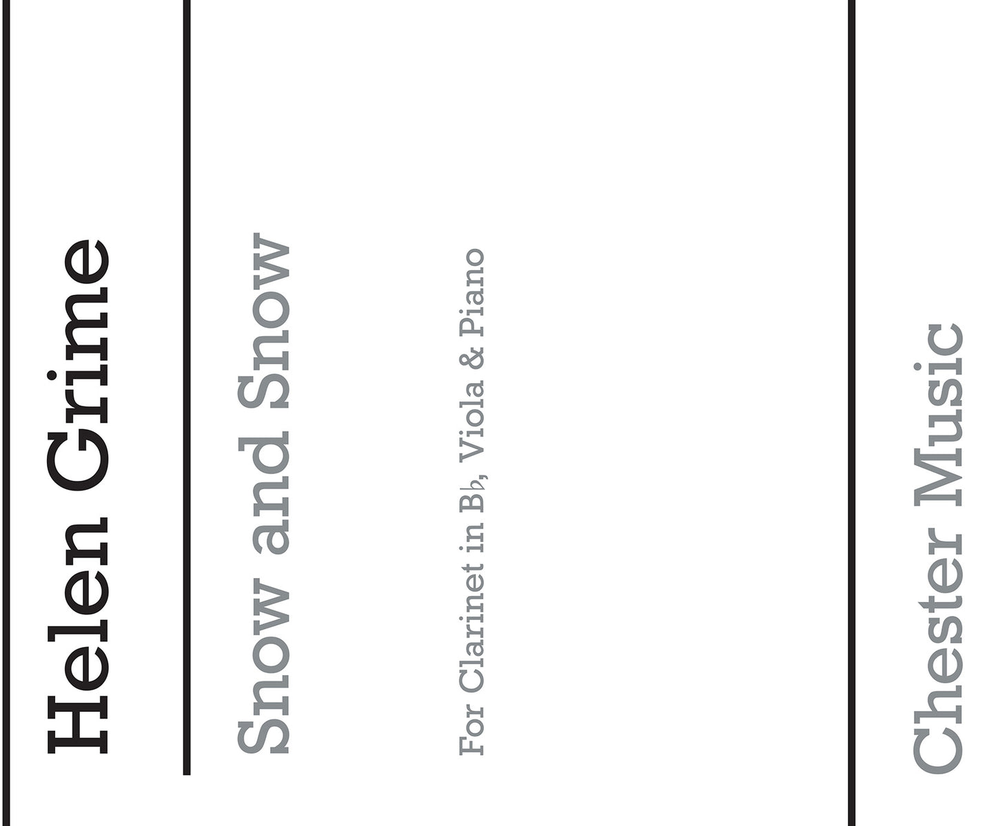 Snow And Snow de Helen Grime, Partition + parties pour clarinette et Alto et Piano