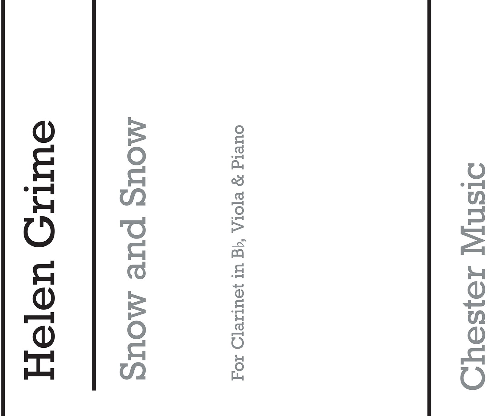 Snow And Snow de Helen Grime, Partition + parties pour clarinette et Alto et Piano