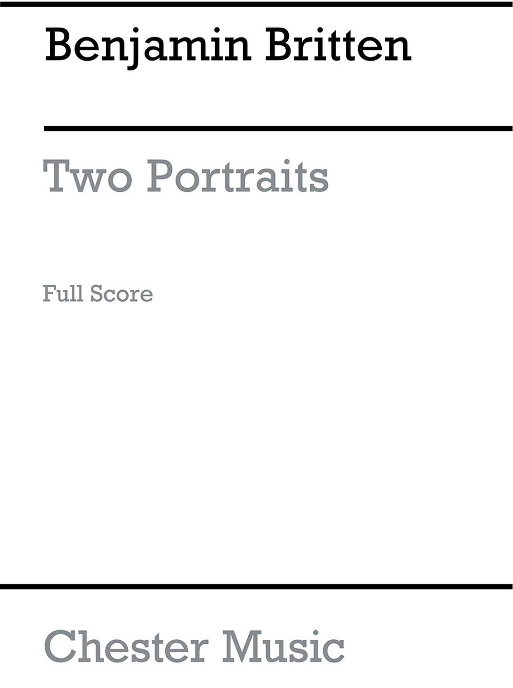 Two Portraits for Strings (1930) de Benjamin Britten, Livre pour orchestre à cordes et Alto