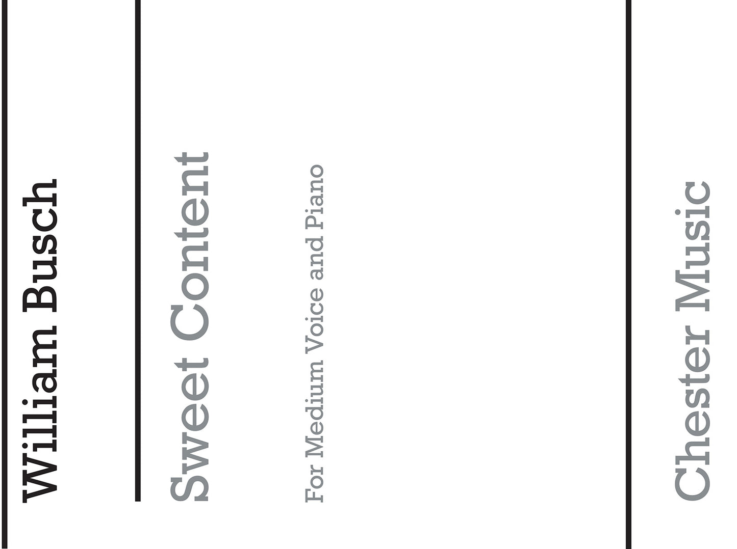 Sweet Content de William Busch, Livre pour voix moyenne et Piano
