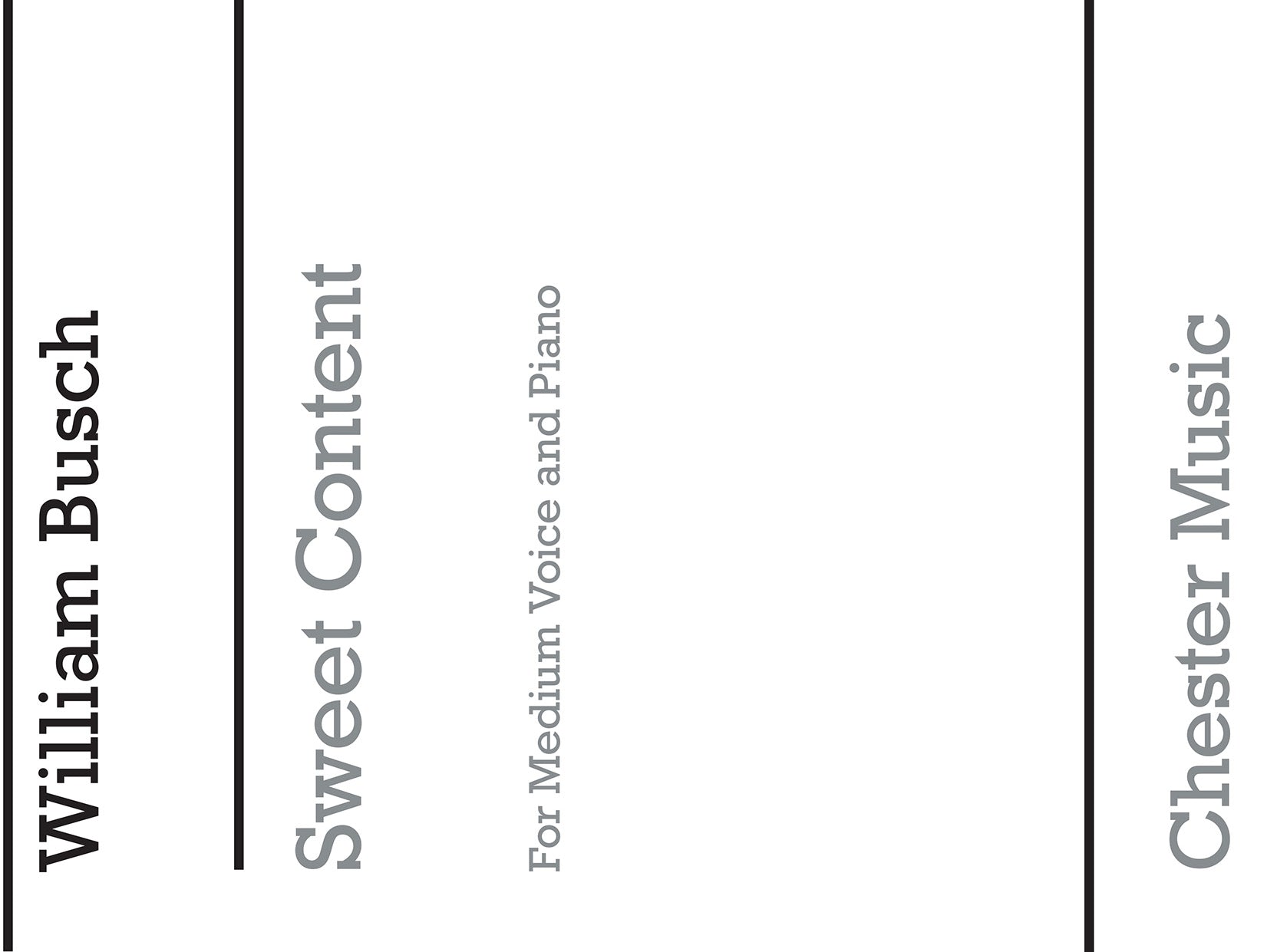 Sweet Content de William Busch, Livre pour voix moyenne et Piano