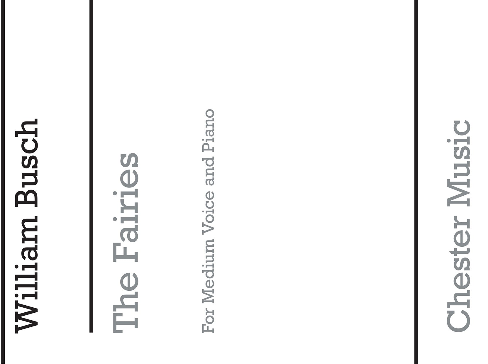 The Fairies de William Busch, Livre pour voix moyenne et Piano