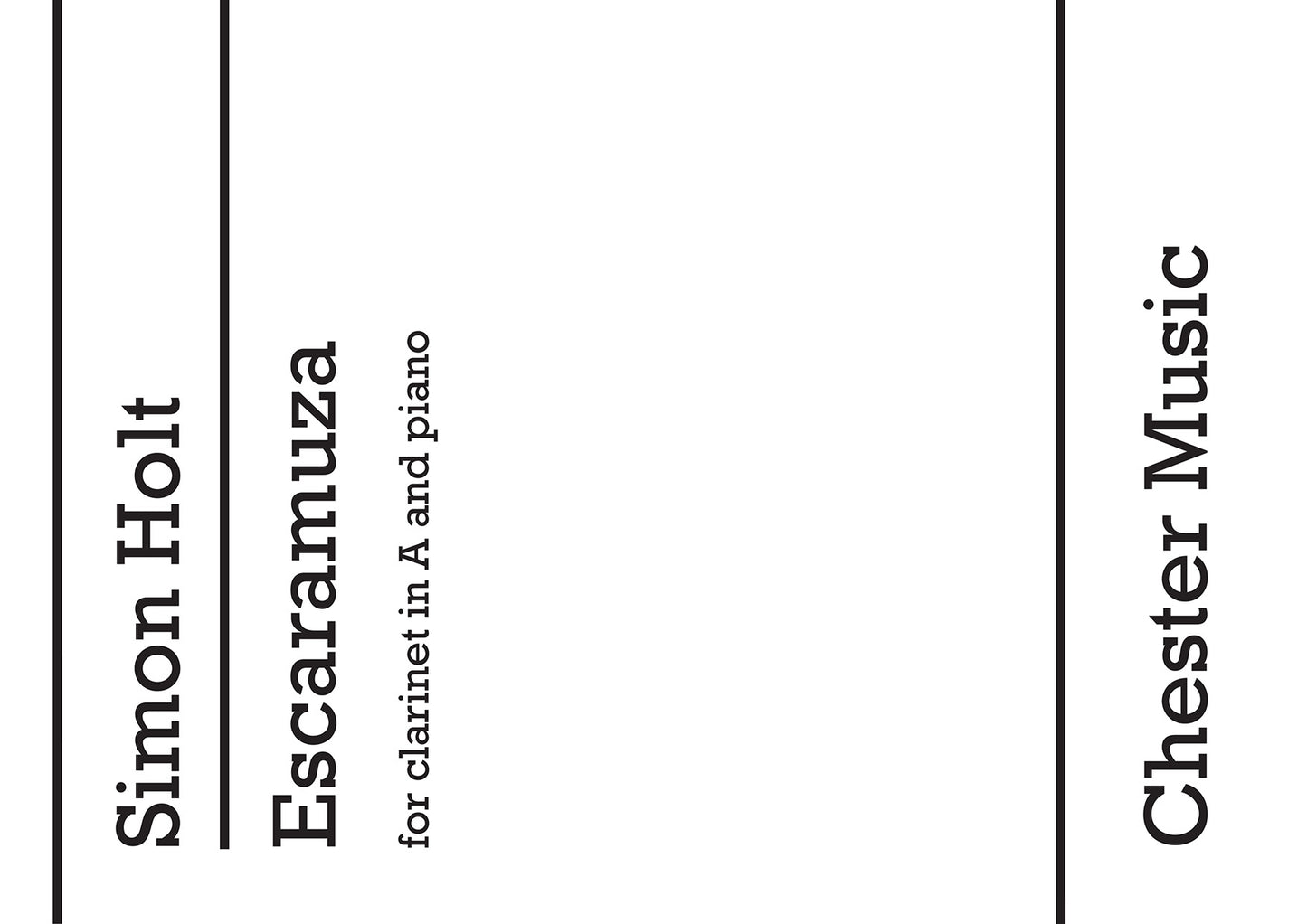Escaramuza de Simon Holt, Livre pour clarinette et Piano