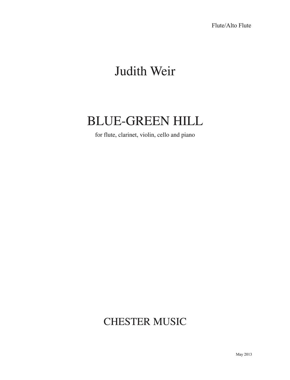 Blue-Green Hill de Judith Weir, Jeu de parties pour flûte et Clarinette et Violon et Violoncelle