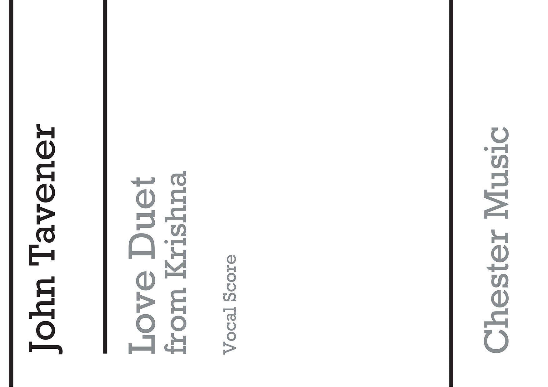 Love Duet From Krishna de John Tavener, Réduction pour piano pour soprano et Ténor et Orchestre