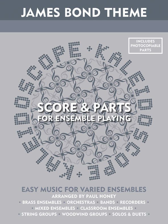 Kaleidoscope: James Bond Theme de Monty Norman, Partition + parties pour ensemble flexible à 7 voix