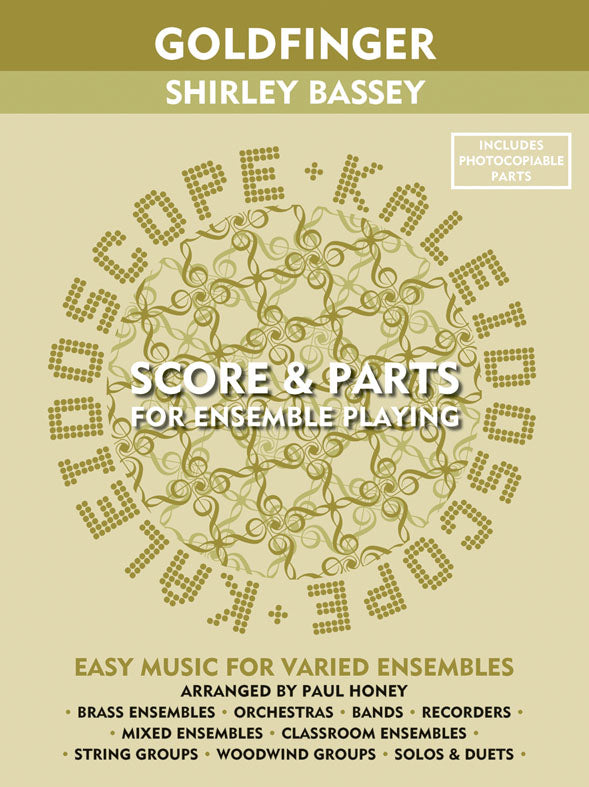 Kaleidoscope: Goldfinger de Shirley Bassey, Partition + parties pour ensemble flexible à 7 voix