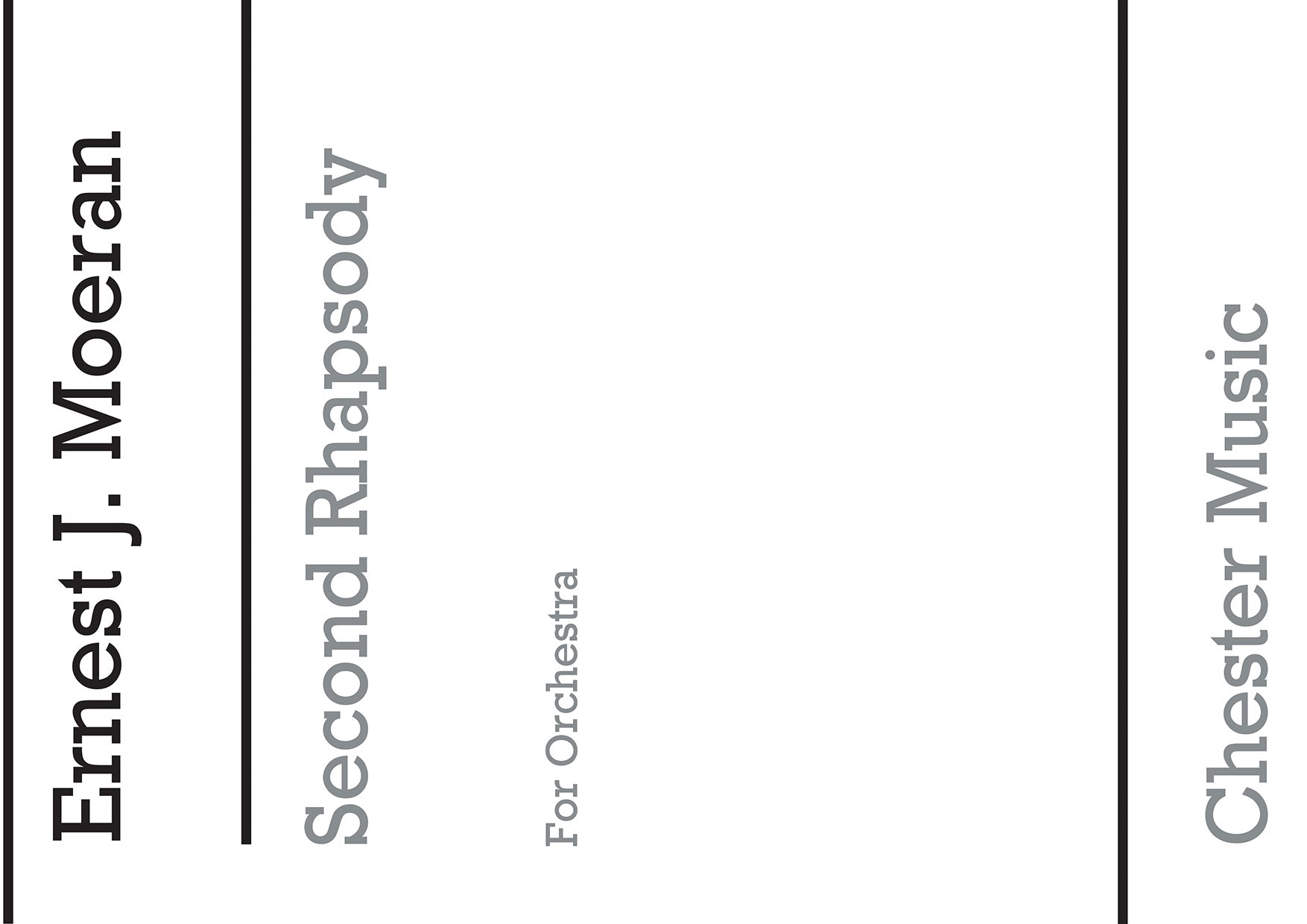 Second Rhapsody For Orchestra de E.J. Moeran, Partition pour orchestre