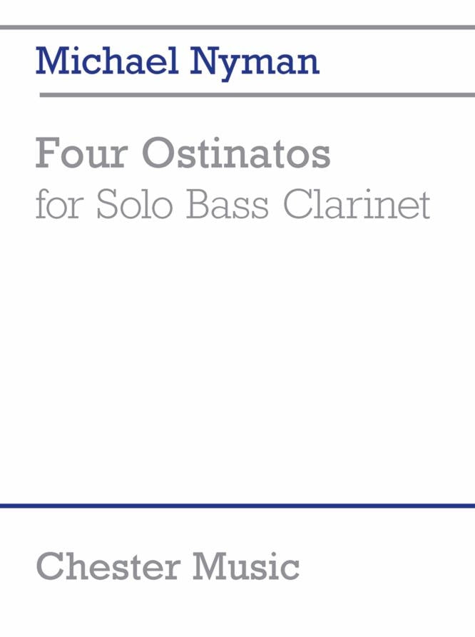 Four Ostinatos (for Solo Bass Clarinet) de Michael Nyman, Livre pour clarinette basse