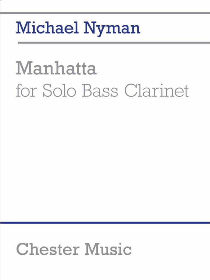 Manhatta de Michael Nyman, Livre pour clarinette basse