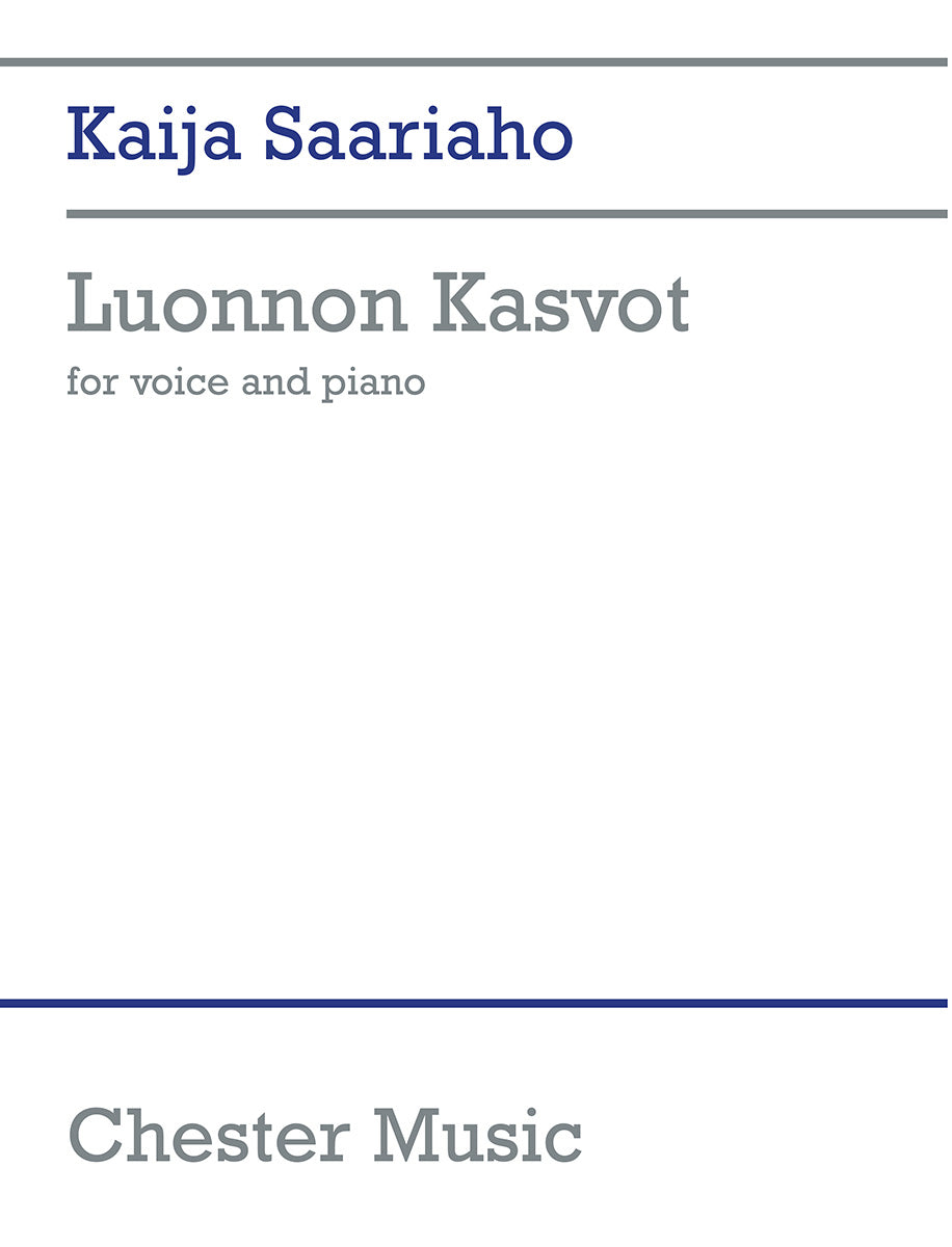 Luonnon Kasvot de Kaija Saariaho, Livre pour voix aiguë et Piano
