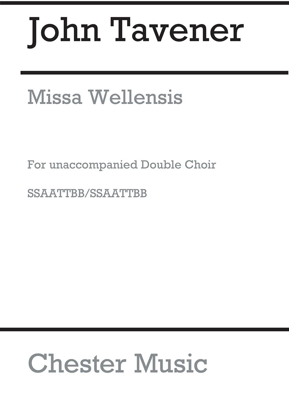 Missa Wellensis de John Tavener, Réduction pour piano pour sATB