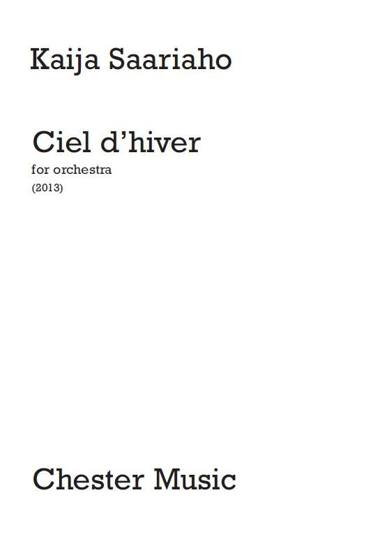 Ciel D'Hiver de Kaija Saariaho, Partition pour orchestre