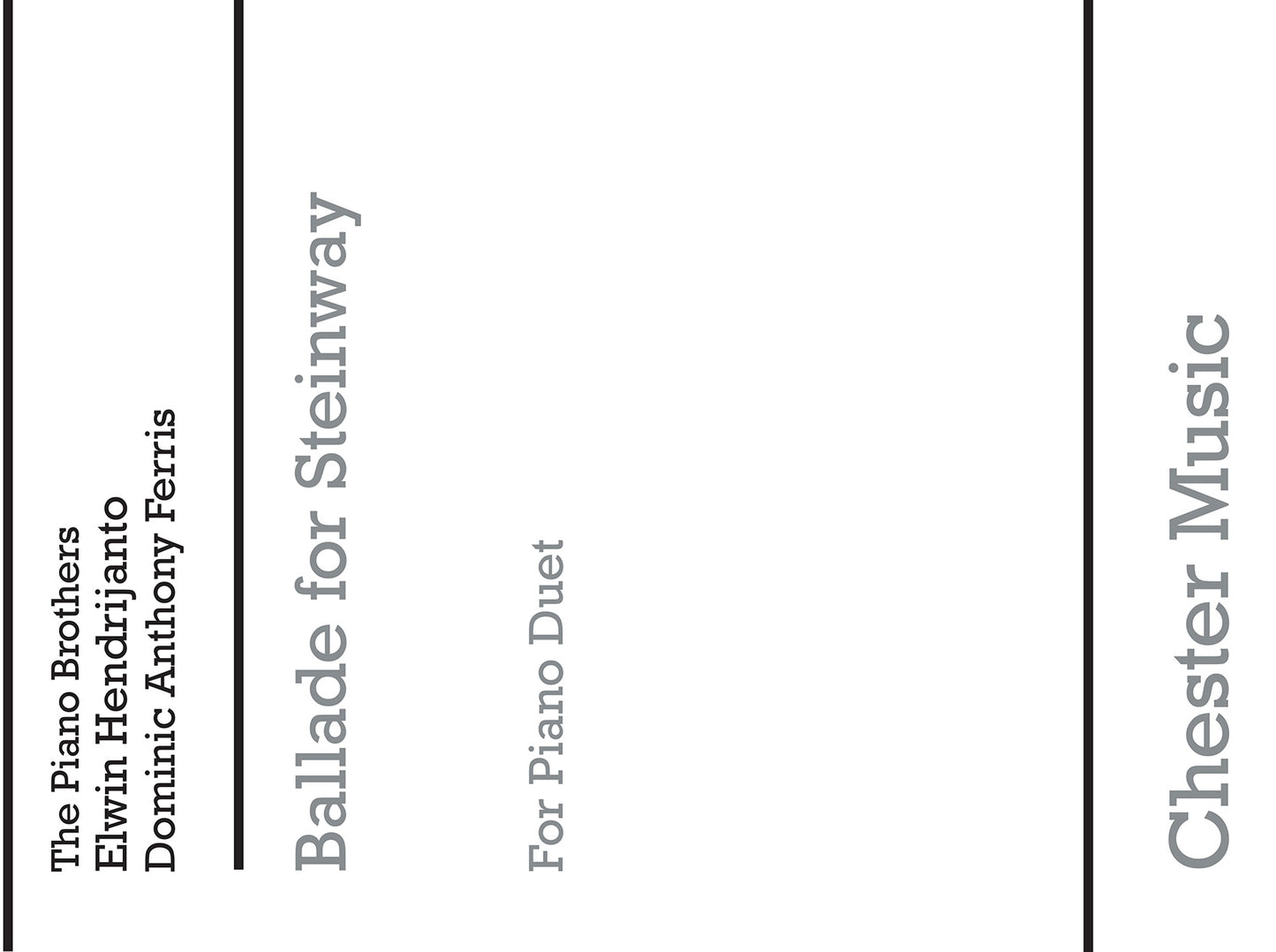 Ballade - For Steinway & Sons de Dominic Ferris, Livre pour duo de pianos