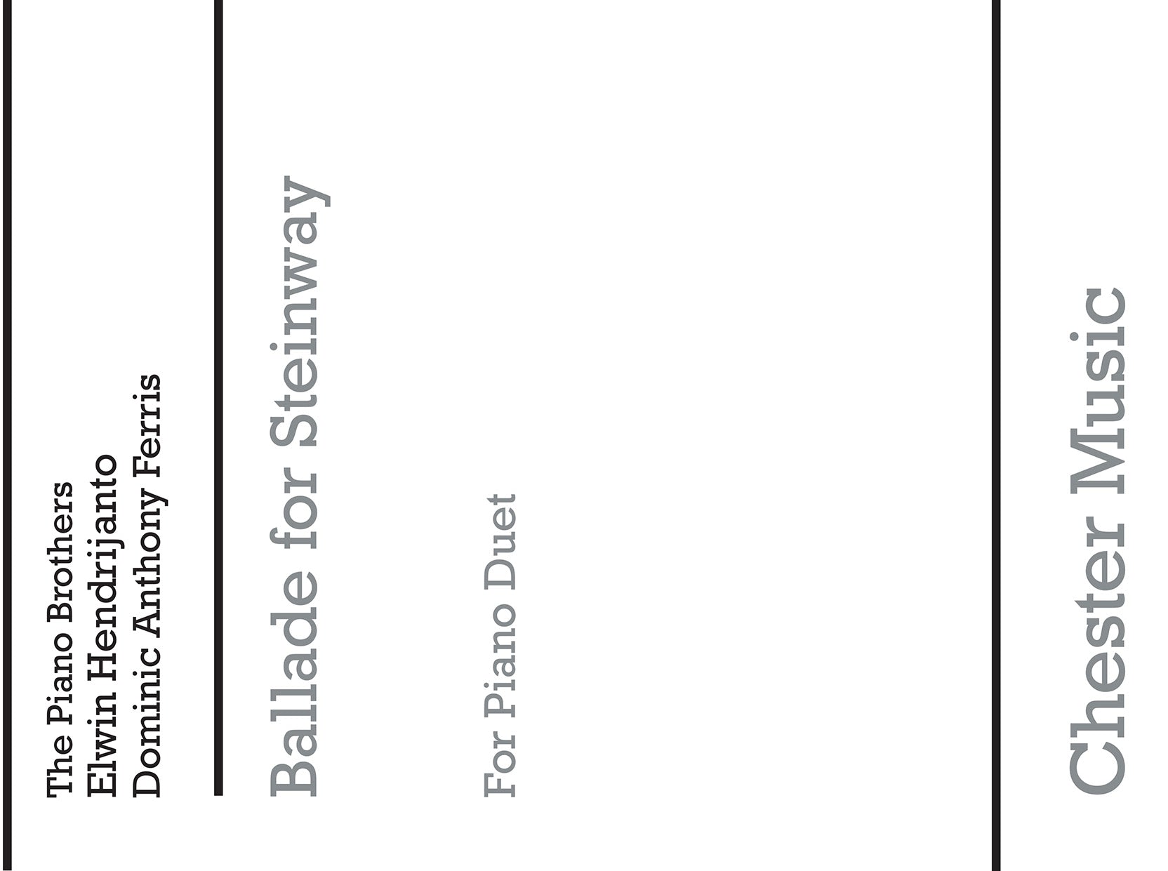 Ballade - For Steinway & Sons de Dominic Ferris, Livre pour duo de pianos