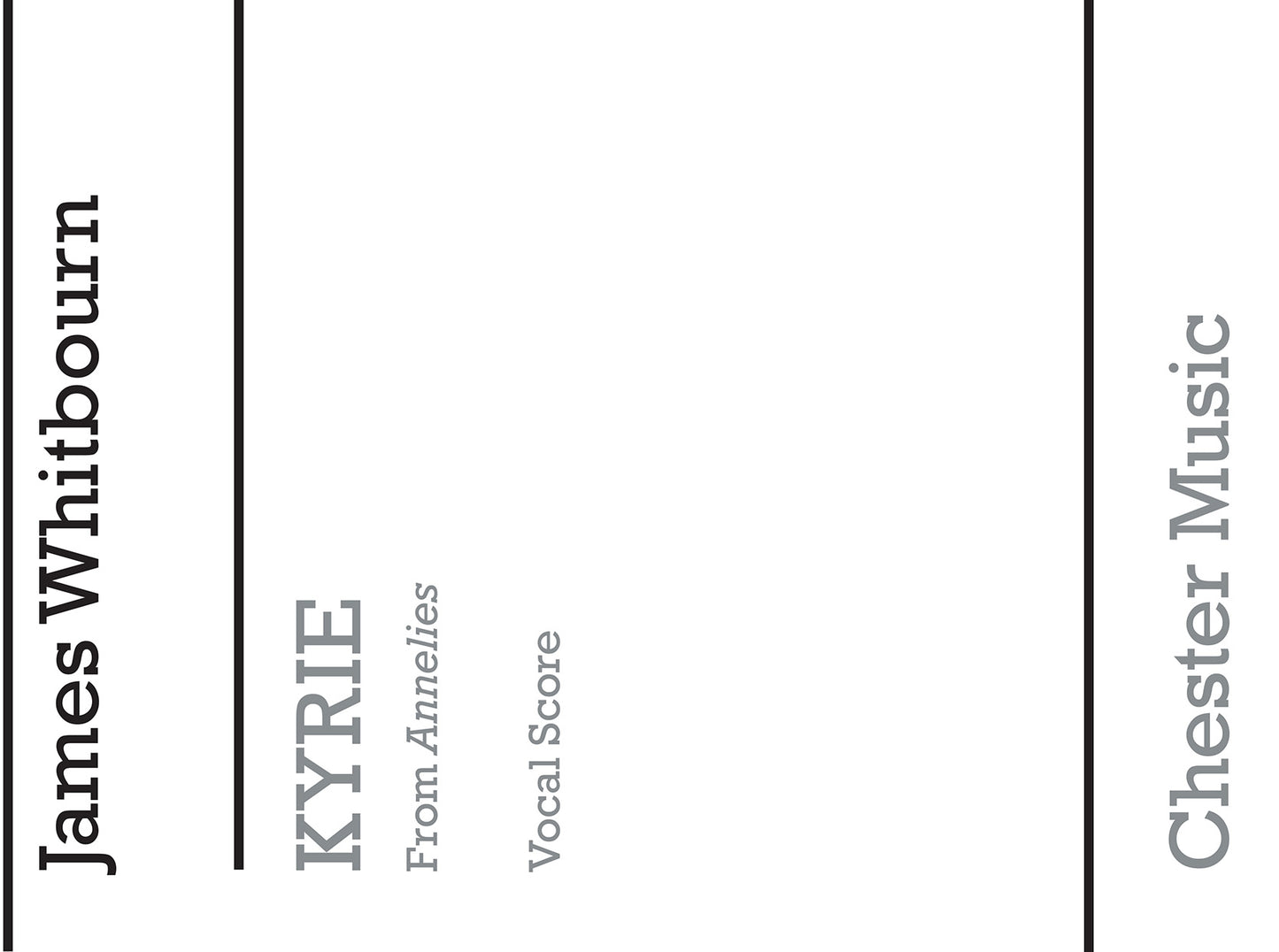 Kyrie (From Annelies) de James Whitbourn, Réduction pour piano pour sATB et Piano