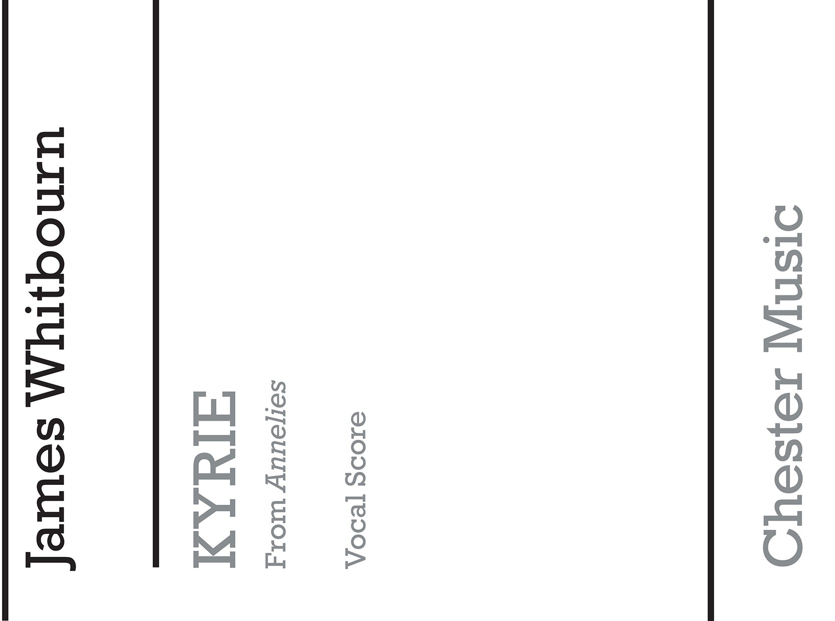 Kyrie (From Annelies) de James Whitbourn, Réduction pour piano pour sATB et Piano