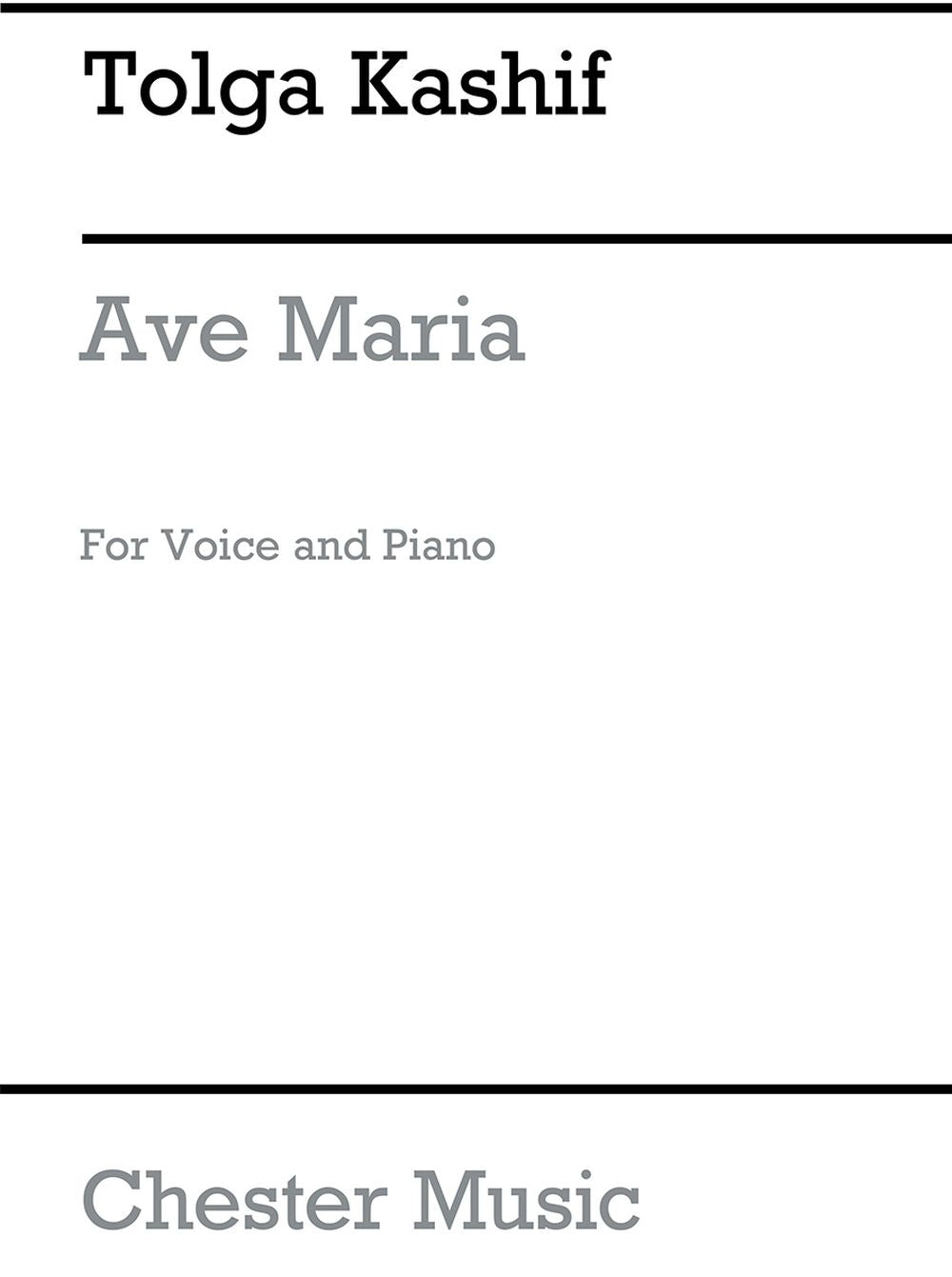 Ave Maria de Tolga Kashif, Livre pour voix et Piano