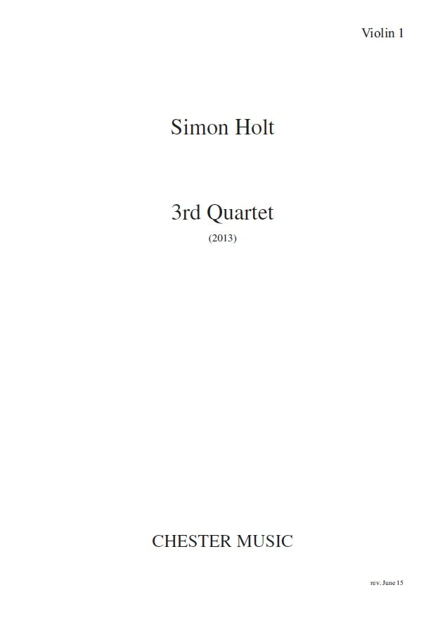 3rd Quartet de Simon Holt, Jeu de parties pour quatuor à cordes