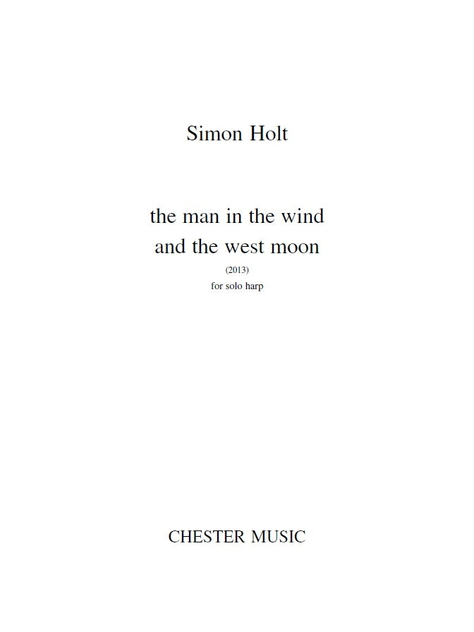 The Man In The Wind And The West Moon de Simon Holt, Livre pour harpe