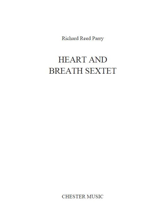 Heart And Breath de Richard Reed Parry, Partition + parties pour quatuor avec piano