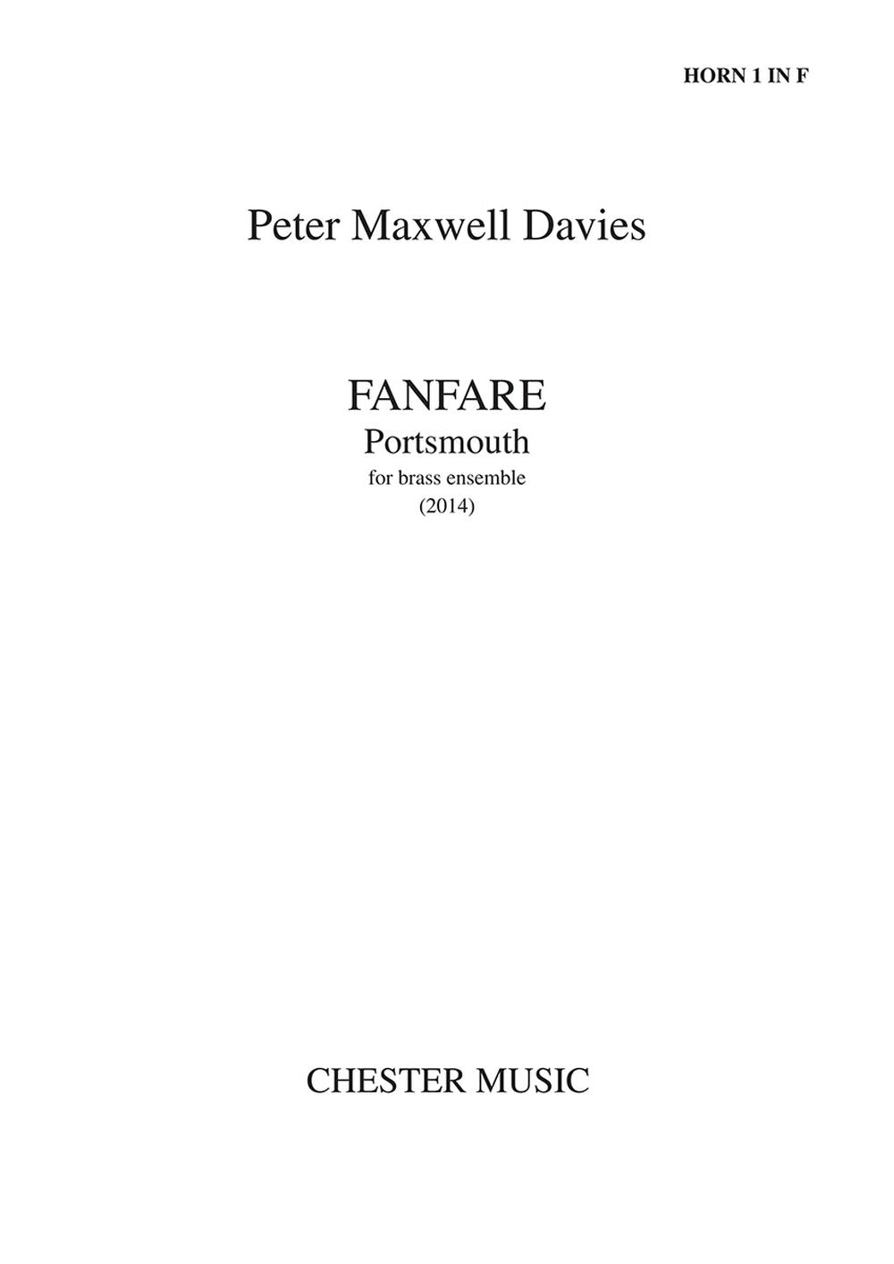 Fanfare Portsmouth de Peter Maxwell Davies, Jeu de parties pour ensemble de cuivres