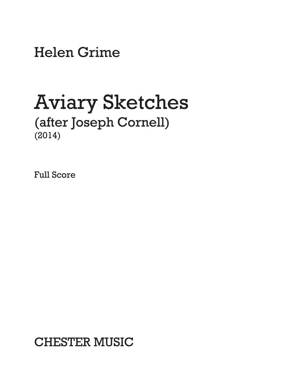 Aviary Sketches de Helen Grime, Partition + parties pour violon et Alto et Violoncelle