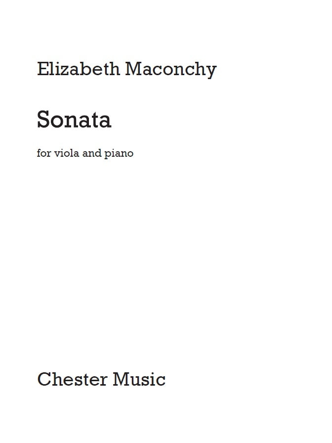 Sonata For Viola And Piano de Elizabeth Maconchy, Livre pour alto et Piano