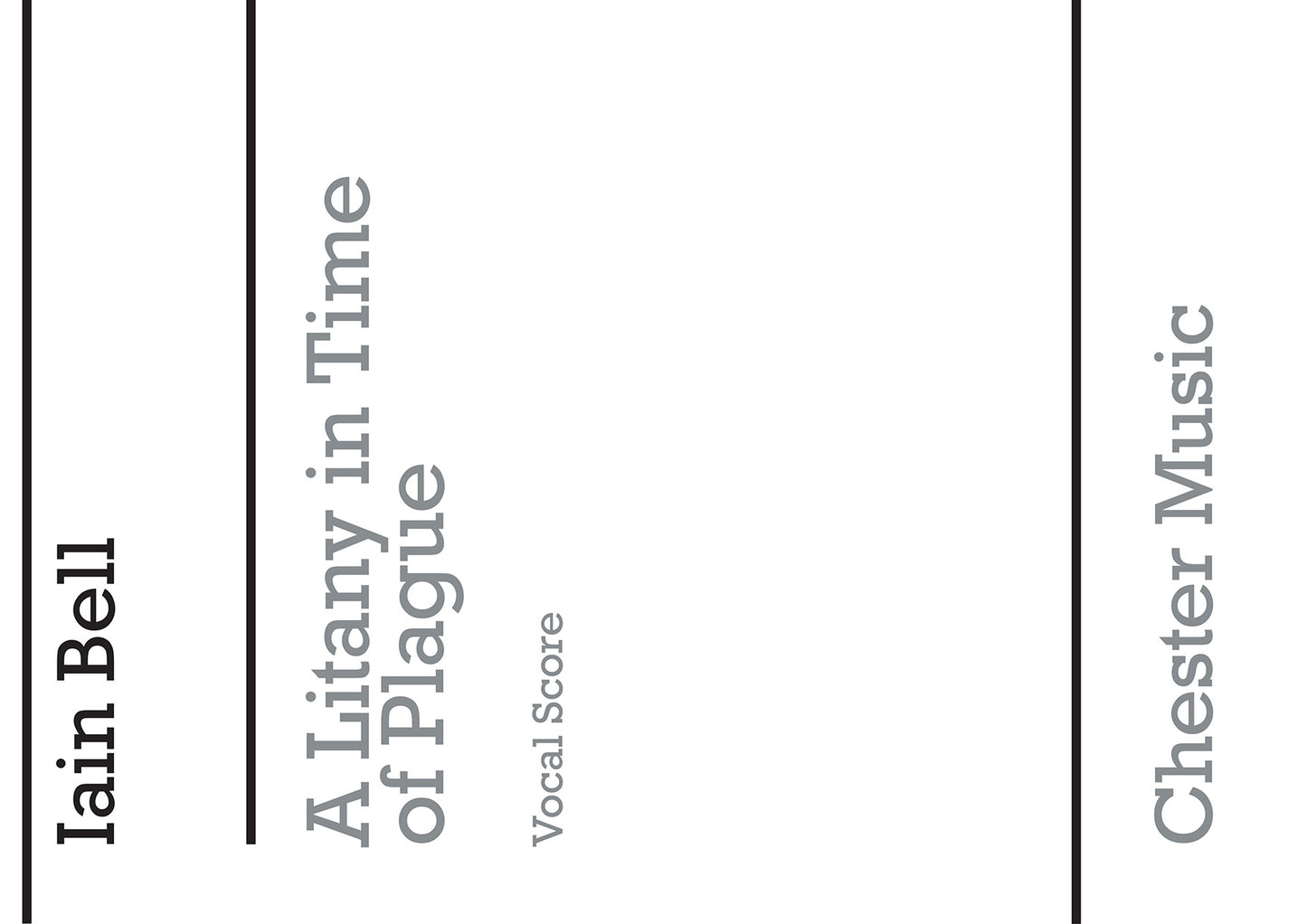 A Litany In Time Of Plague de Iain Bell, Réduction pour piano pour mezzo-soprano et Ensemble de chambre