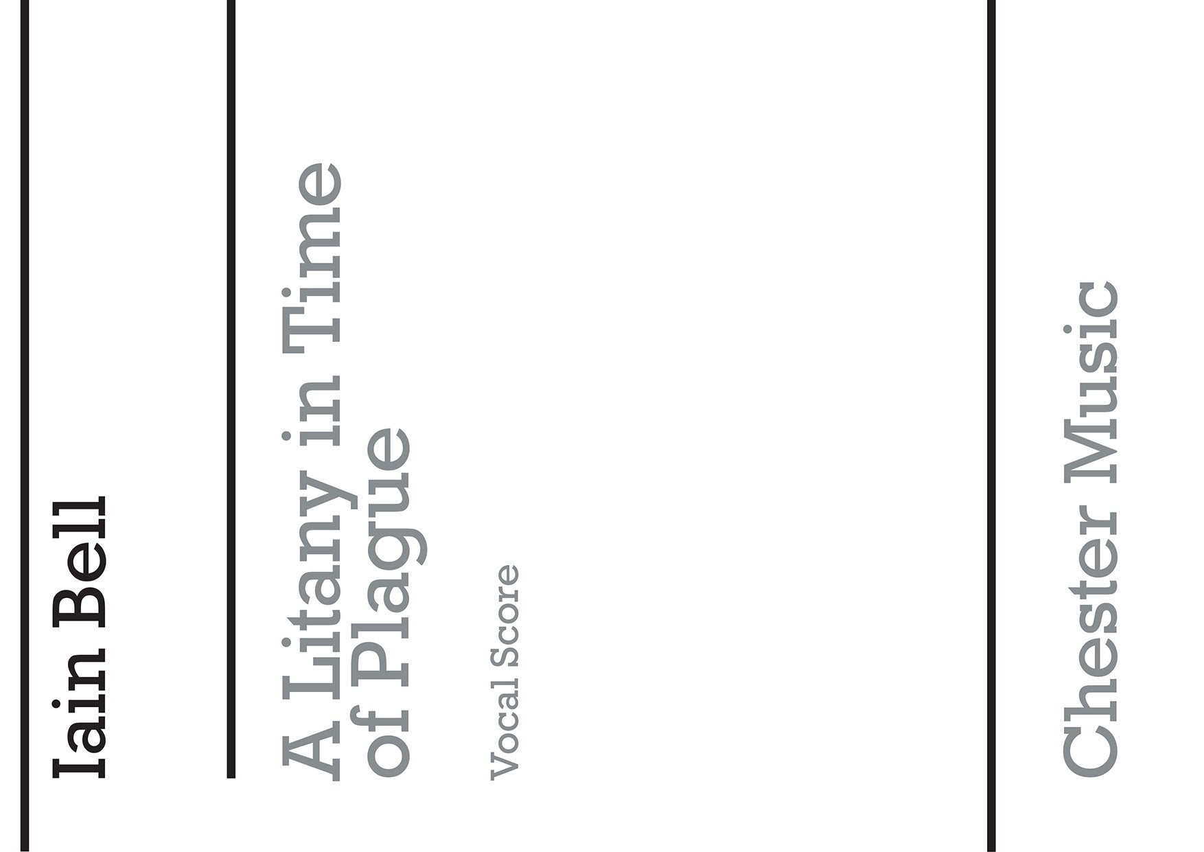 A Litany In Time Of Plague de Iain Bell, Réduction pour piano pour mezzo-soprano et Ensemble de chambre