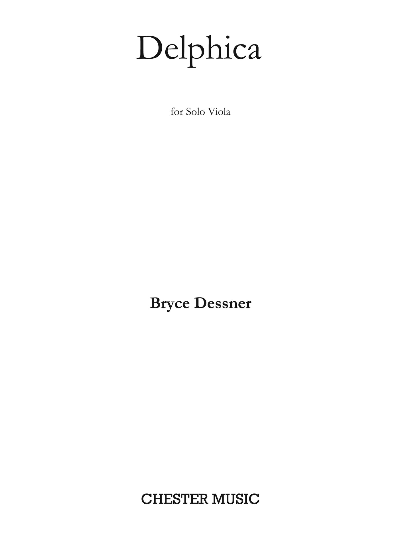 Delphica de Bryce Dessner, Partition + parties pour quatuor à cordes et Alto