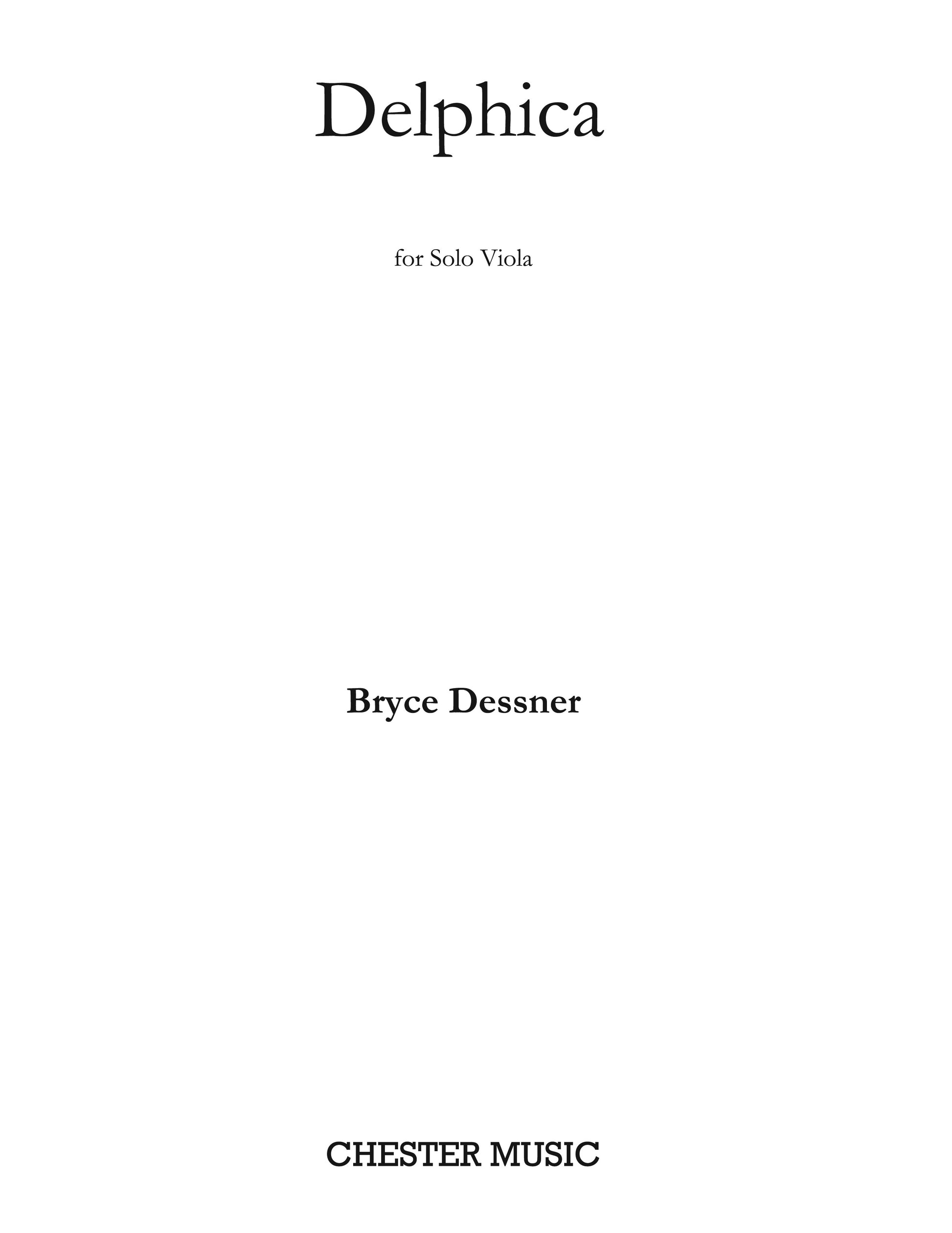 Delphica de Bryce Dessner, Partition + parties pour quatuor à cordes et Alto