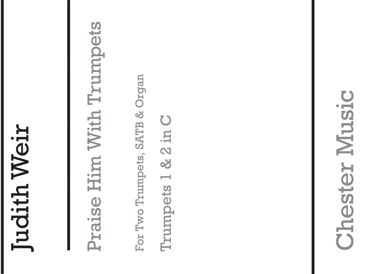 Praise Him With Trumpets de Judith Weir, Jeu de parties pour trompette