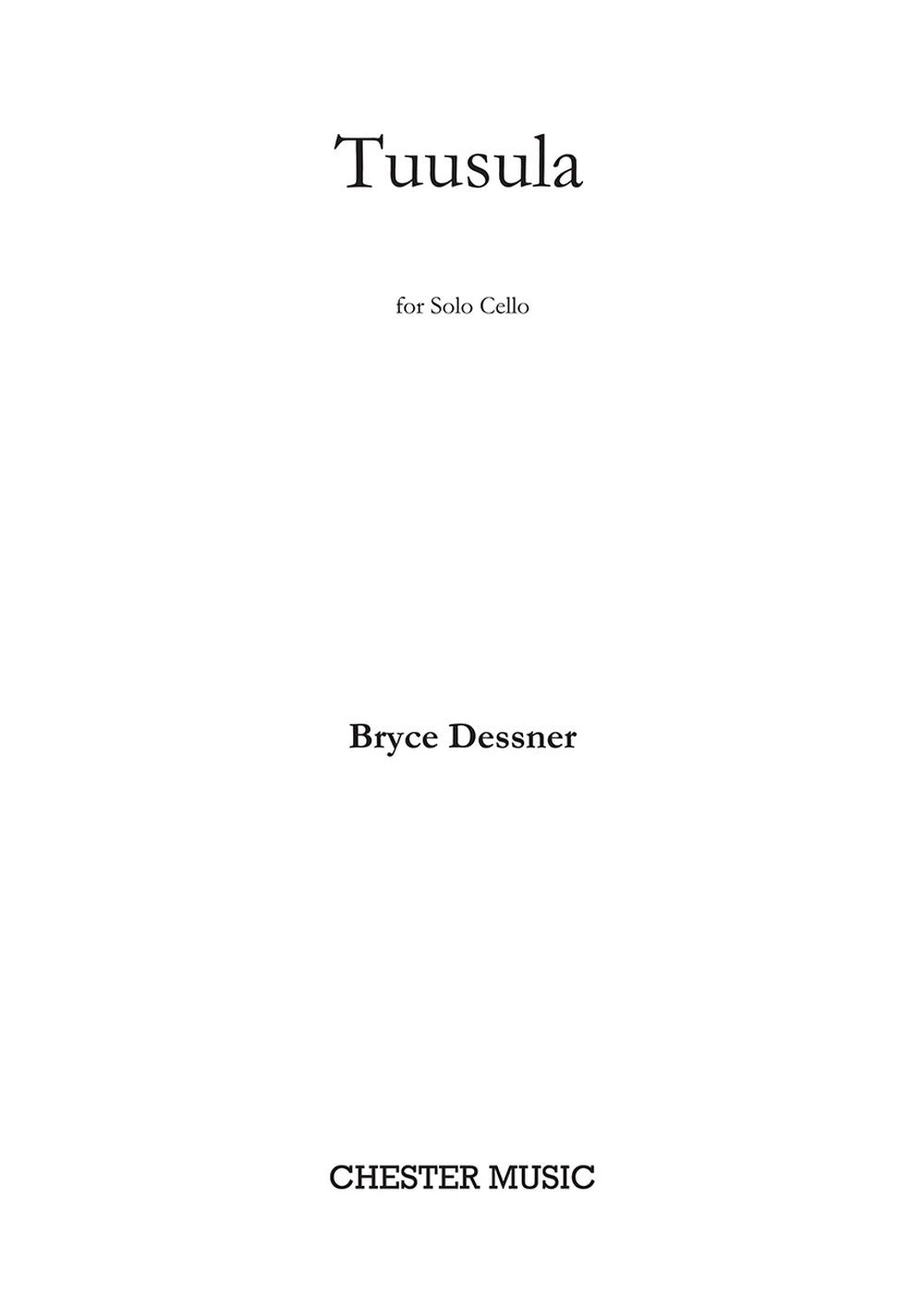 Tuusula de Bryce Dessner, Livre pour violoncelle