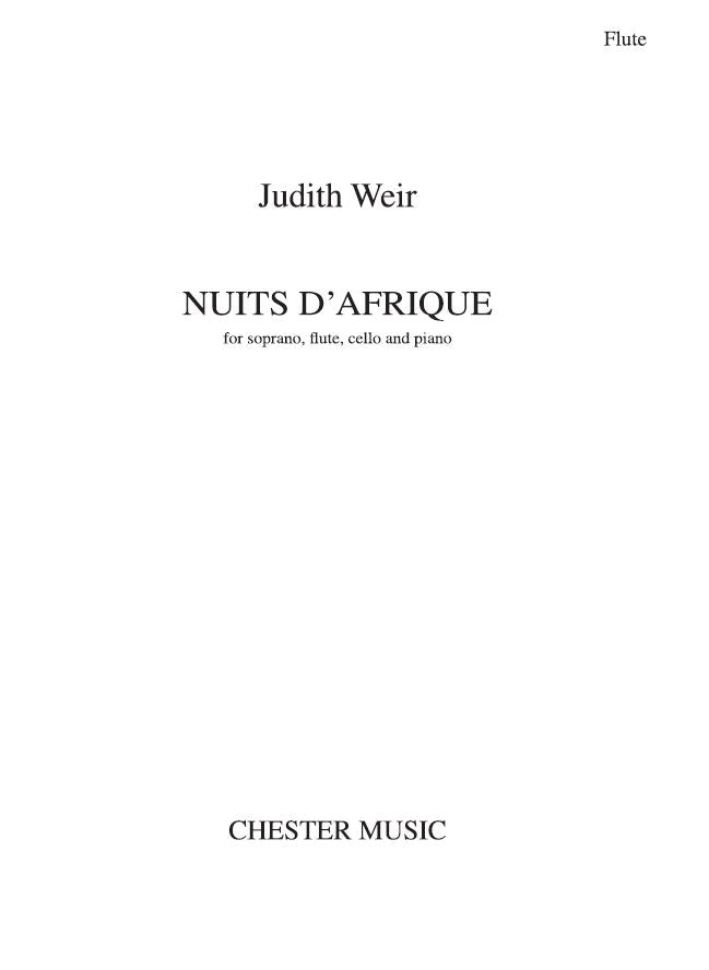Nuits d'Afrique de Judith Weir, Jeu de parties pour flûte et Violoncelle et Piano
