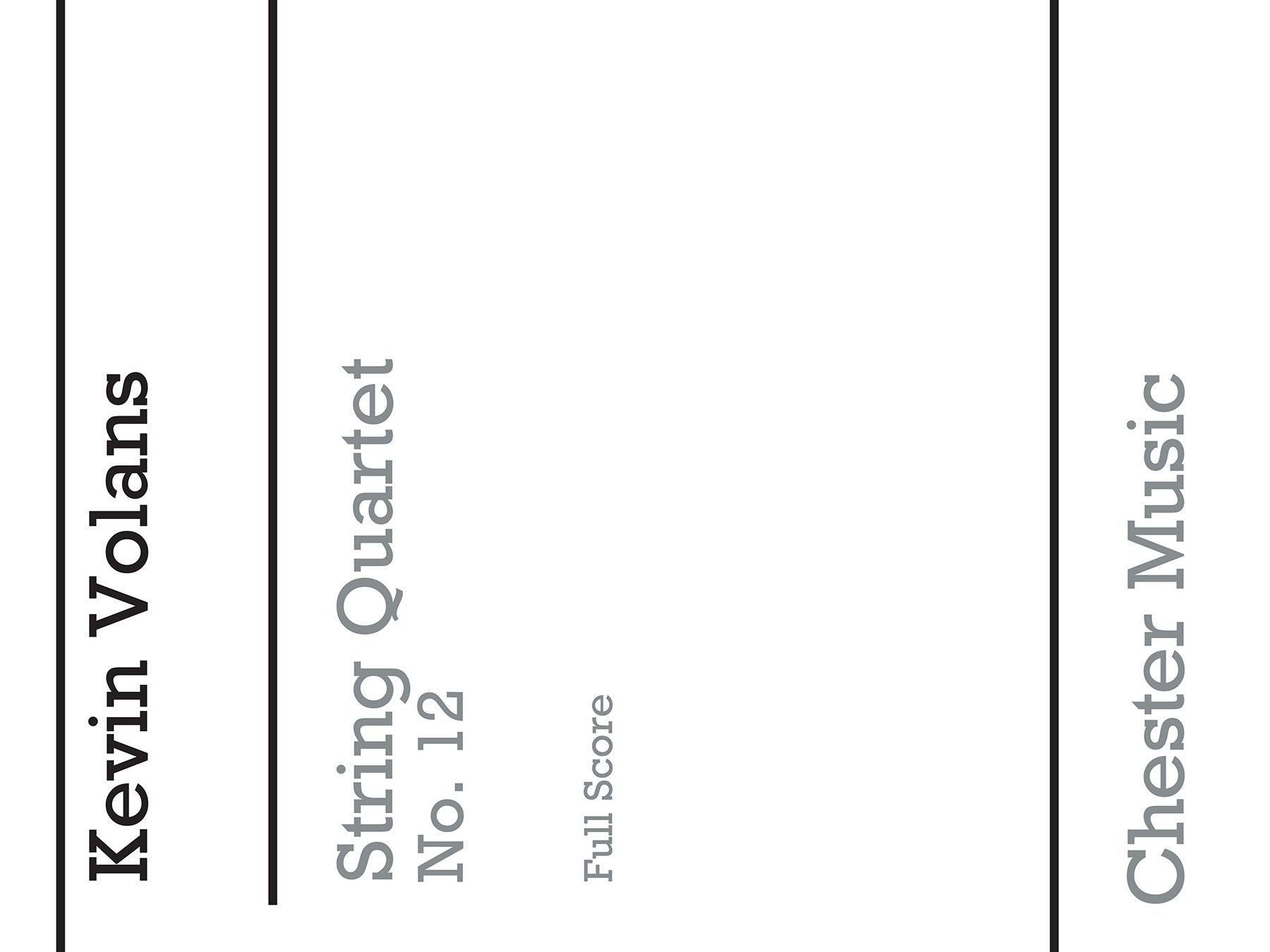 String Quartet No.12 de Kevin Volans, Partition pour quatuor à cordes