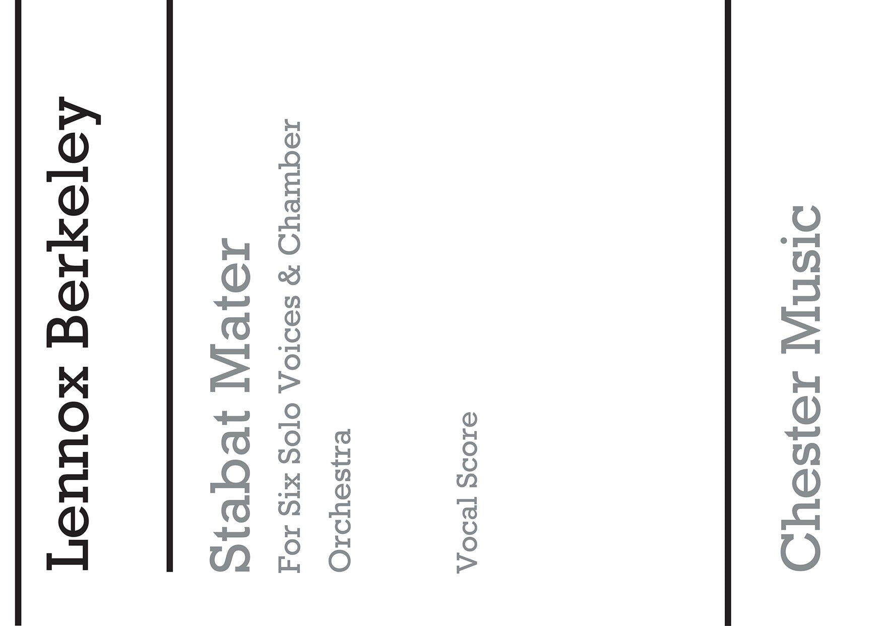 Stabat Mater de Lennox Berkeley, Réduction pour piano pour sATBarB et Piano