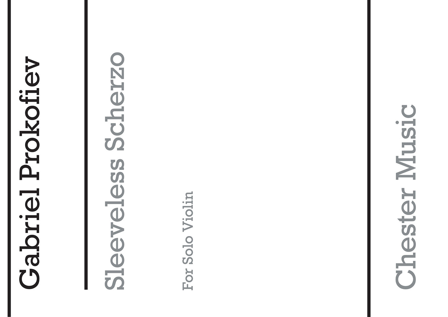 Sleeveless Scherzo de Gabriel Prokofiev, Livre pour violon